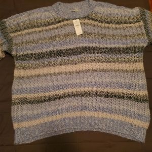 NWT Oversized American Eagle Knit Blue Sweater Size Xs